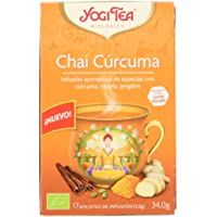 Los mejores  - Yogi Tea - Chai Cúrcuma- Infusión Ayurvédica de Especias con Cúrcuma- Canela y Jengibre - 17 Bolsitas- 34g